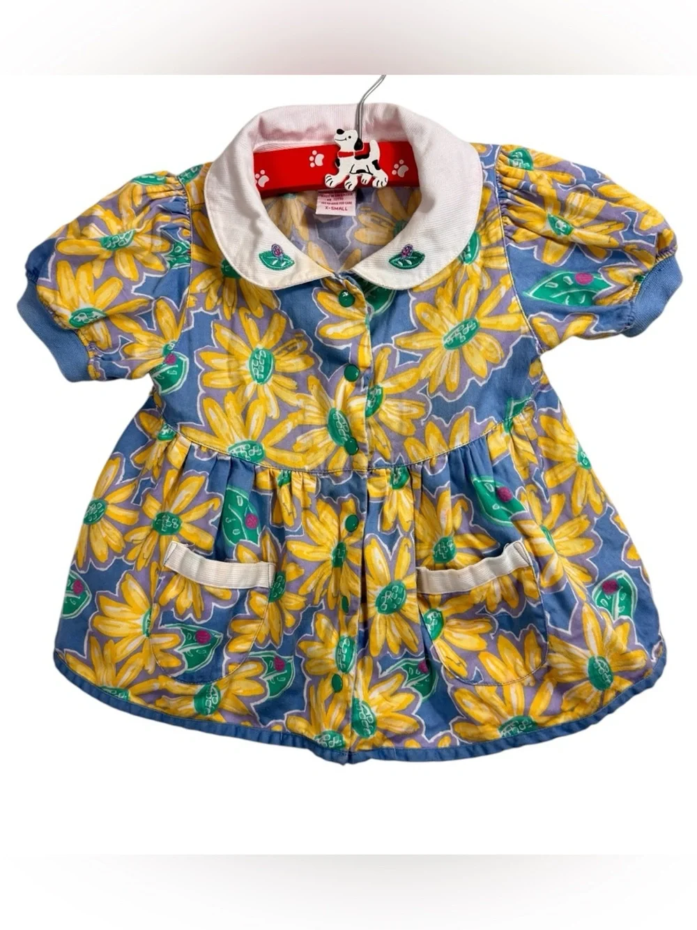Vintage 1996 Gymboree Flower Party Rainbow Tag Dress Girls Size XS (9-18m)